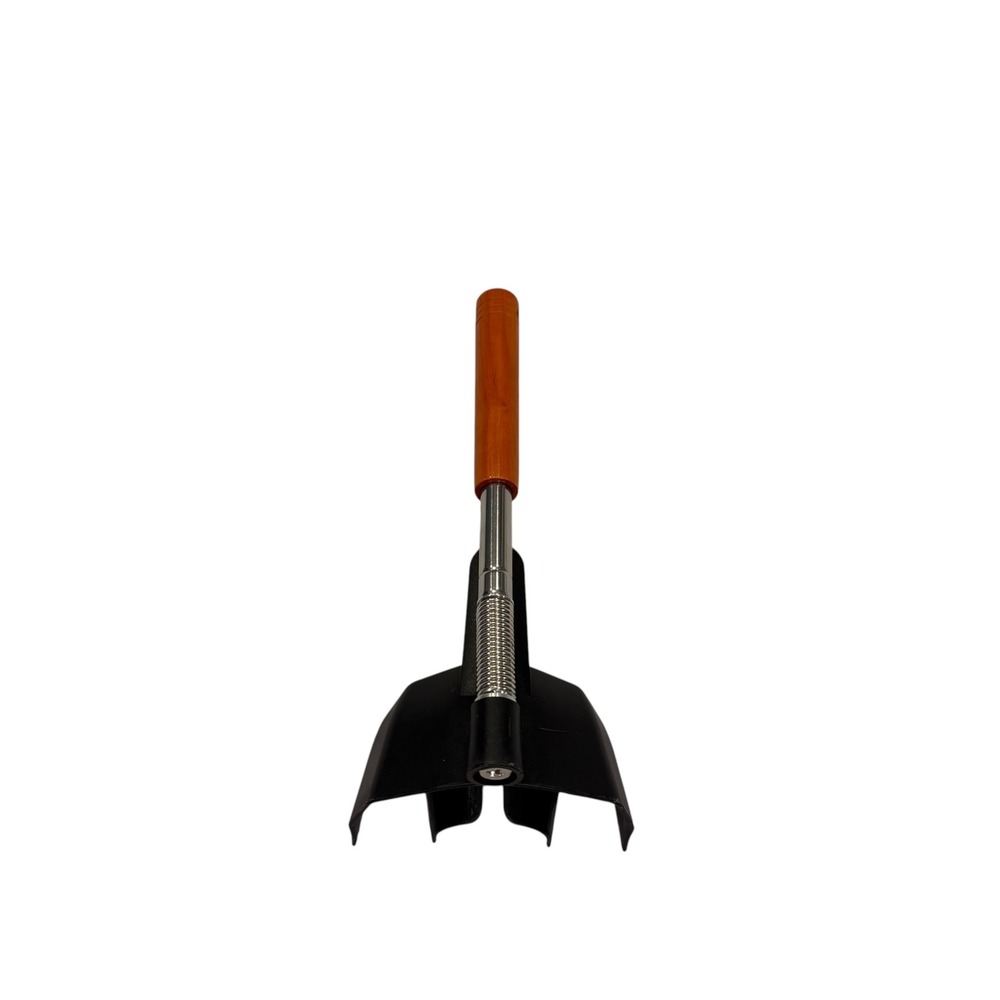 Telescopic Golf Ball Retriever Tool Wood Handle Stainless Steel Spring Release